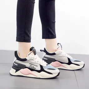 Trendy Color Block Leather Sneaker Shoes
