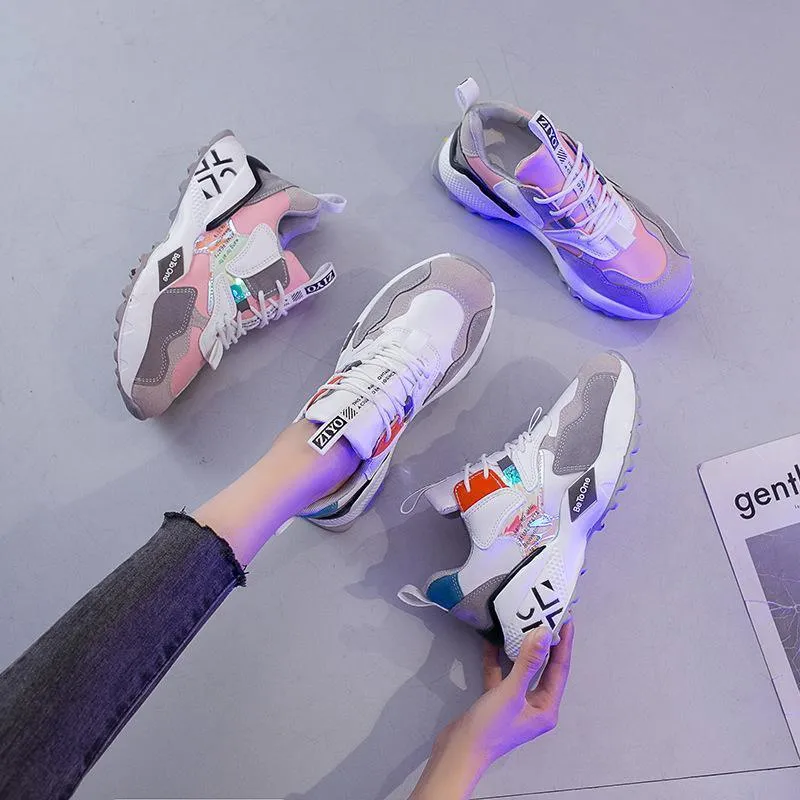 Trendy Velvet-Lined Women’s Platform Sneakers