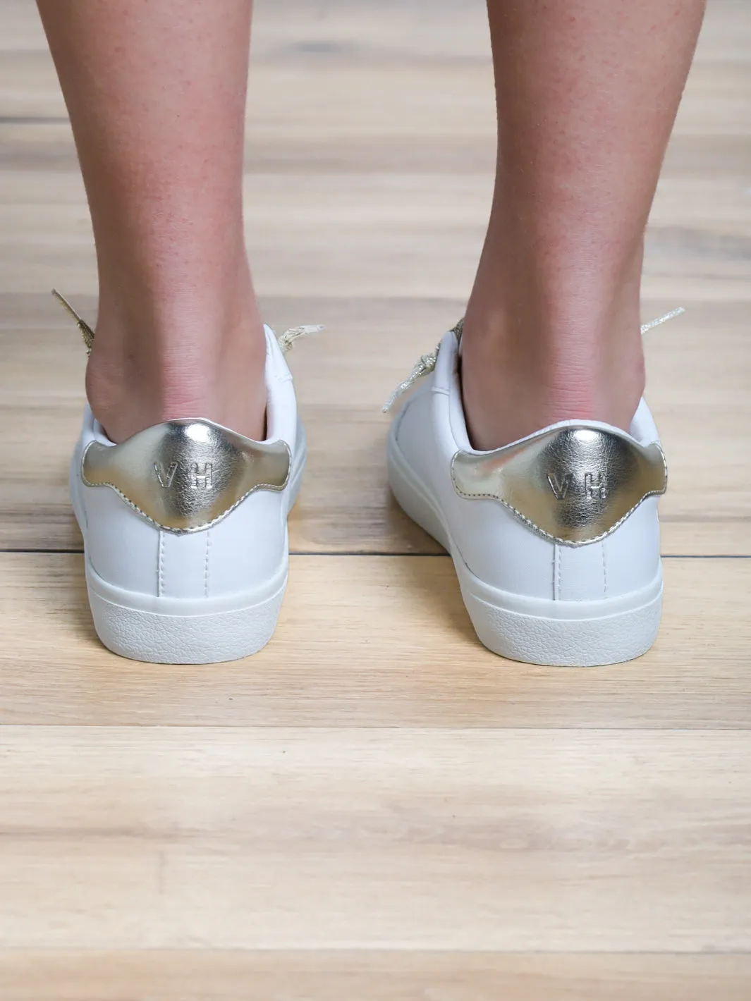 Triple Take Metallic Back Sneakers