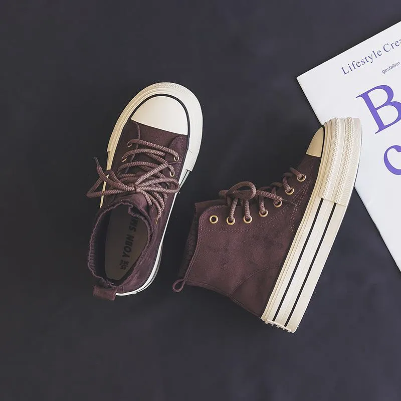 Versatile suede soft sole sneakers