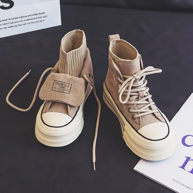 Versatile suede soft sole sneakers