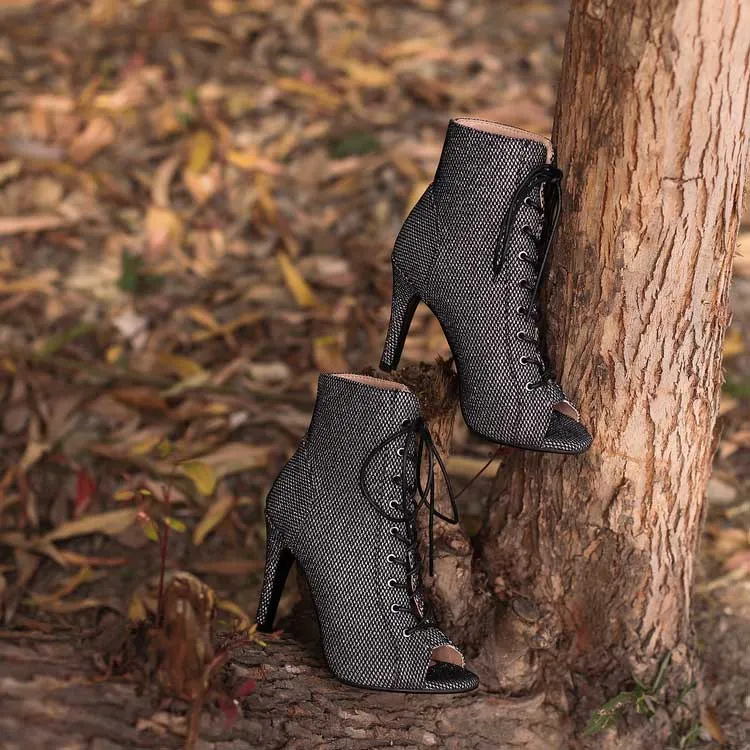 Wild Charm Leopard Print Lace-Up Heel Booties - Fierce Fashion for the Bold