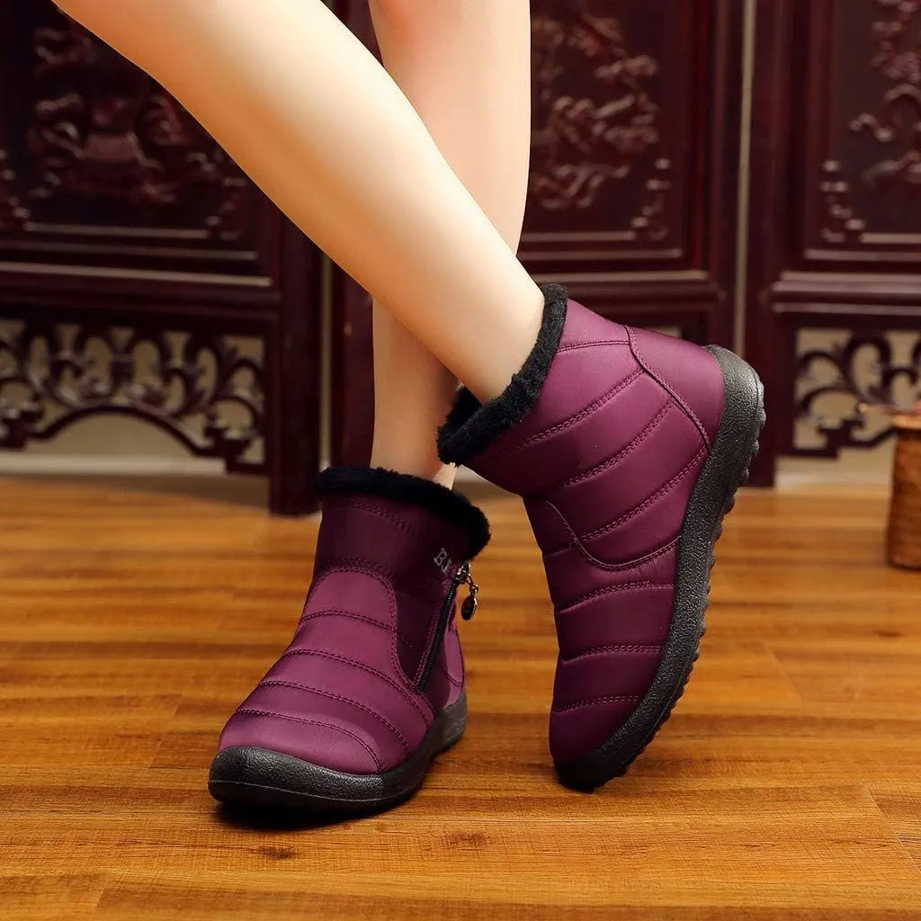 Women Winter Boots Waterproof Short Snow Boots Ladies Womens Snow Boots Winter Fur Lined Ankle Boot Snow Boot for Women Short Platform Boots Men Mens Snow Booties