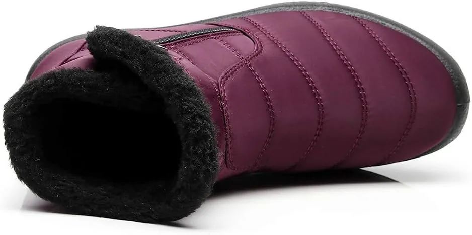 Women Winter Boots Waterproof Short Snow Boots Ladies Womens Snow Boots Winter Fur Lined Ankle Boot Snow Boot for Women Short Platform Boots Men Mens Snow Booties