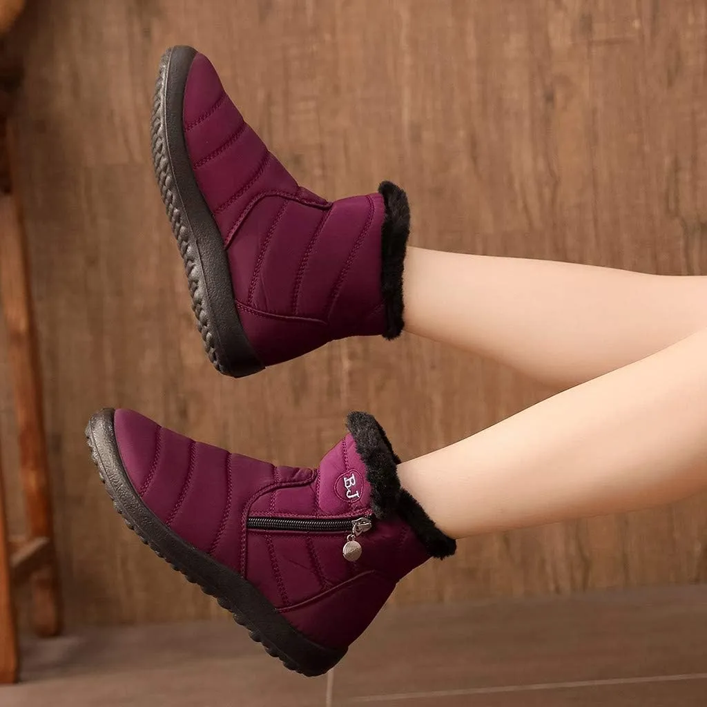 Women Winter Boots Waterproof Short Snow Boots Ladies Womens Snow Boots Winter Fur Lined Ankle Boot Snow Boot for Women Short Platform Boots Men Mens Snow Booties