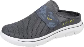 Womens Backless Sneakers Mesh Slip-on Mule Shoes Womens Running Shoes High Top Black Casual Shoes Black Sneakers Platform Tennis Shoe Loafers Casual Slip On