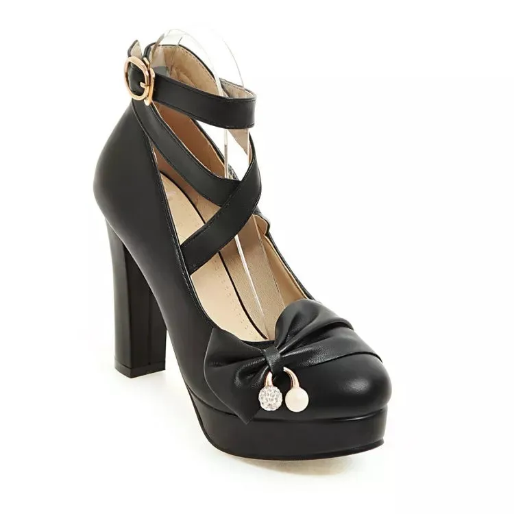 Women's Genuine Leather High Heel Shoes in Sizes 32-43