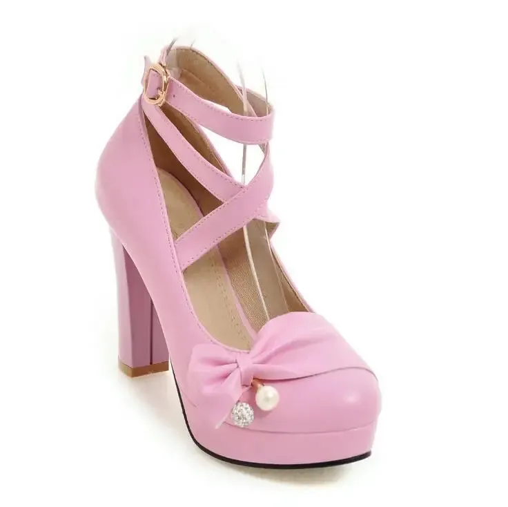 Women's Genuine Leather High Heel Shoes in Sizes 32-43