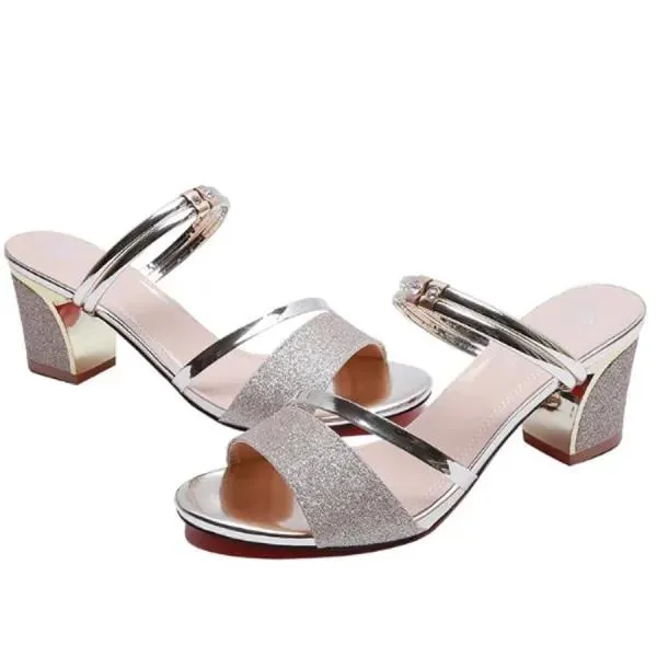 Women'S Mid-Heel Flip Flops And Two-Wear Thick-Heel Sandals 94807057C