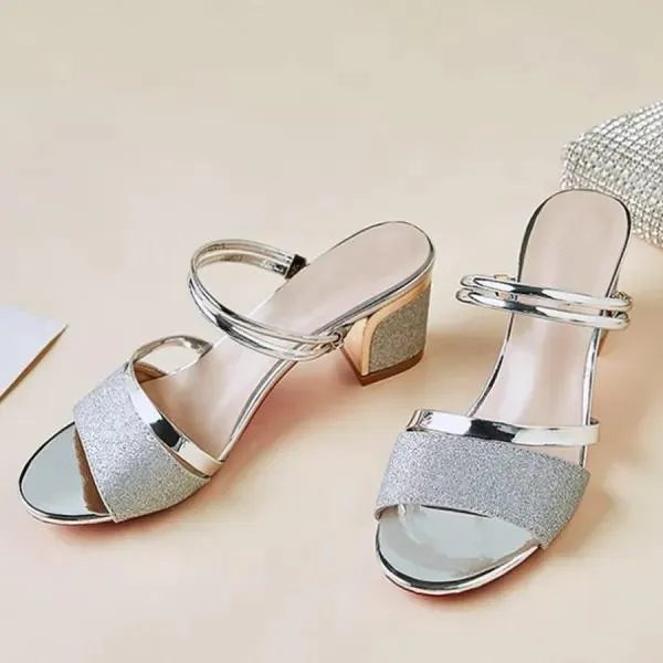Women'S Mid-Heel Flip Flops And Two-Wear Thick-Heel Sandals 94807057C