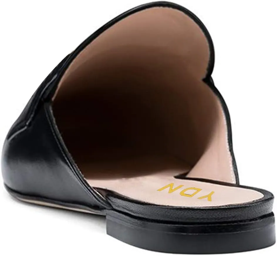YDN Women Comfy Round Toe Slide Mules Clogs Sandals Backless Loafers Flats Low Heel Pumps Slip On Fashion Dressy Slipper Shoes